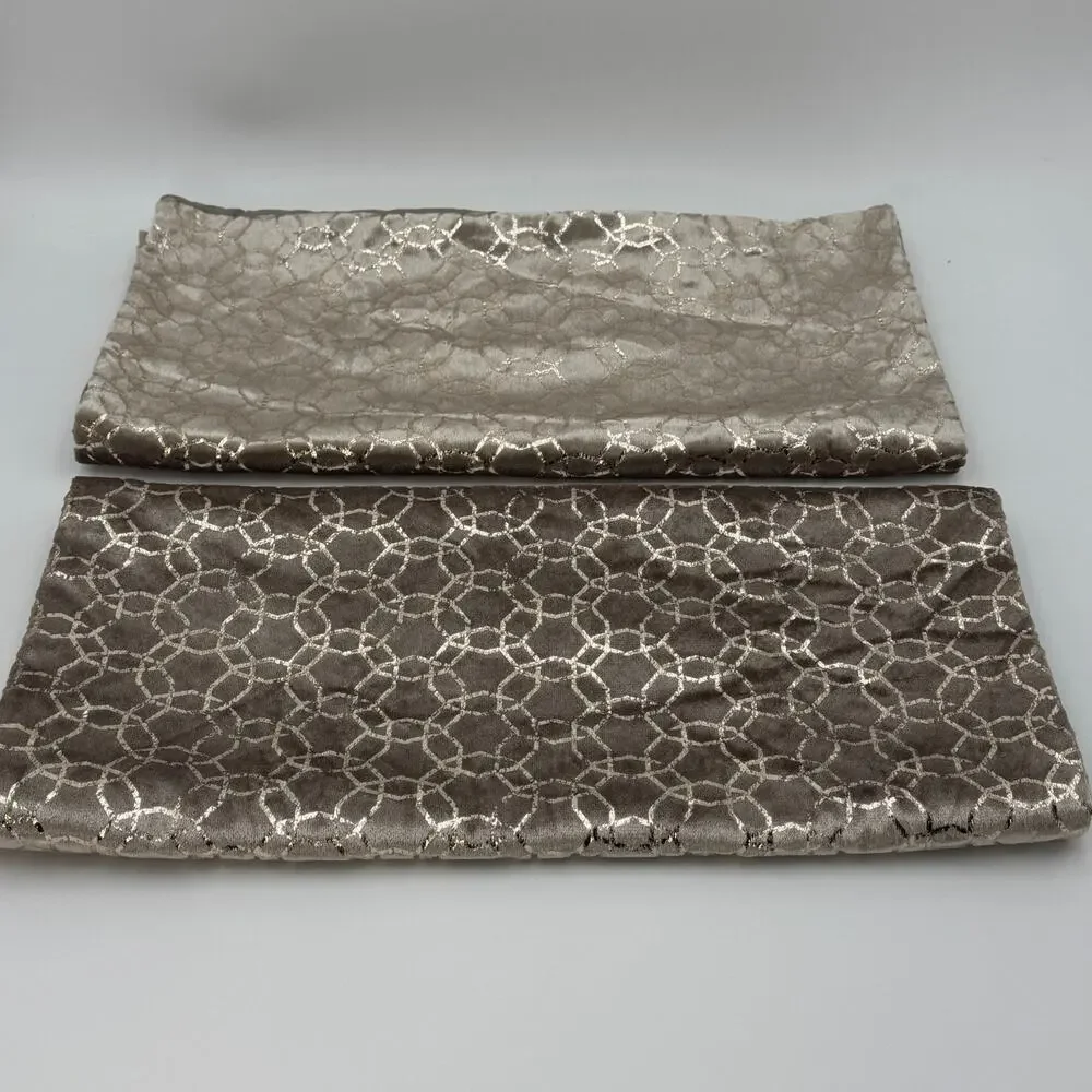 Target King Gold Geometric Pillow Shams 2pc Metallic Polyester NWOT
